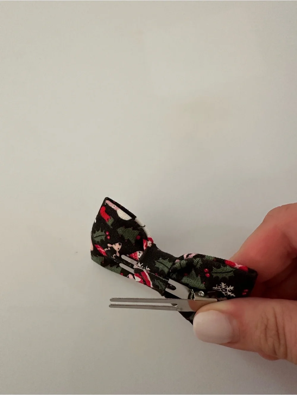 Christmas Santa Clip on Bow tie